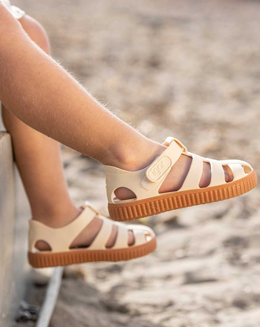 SANDALIAS IGOR NICO CARAMELO MARFIL