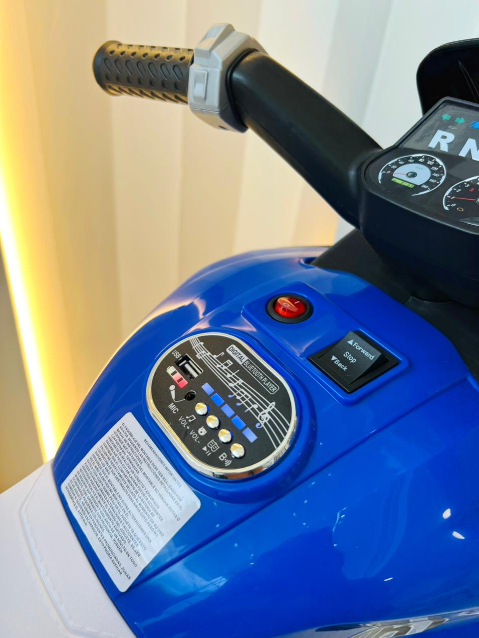 Moto eléctrica infantil Domany azul