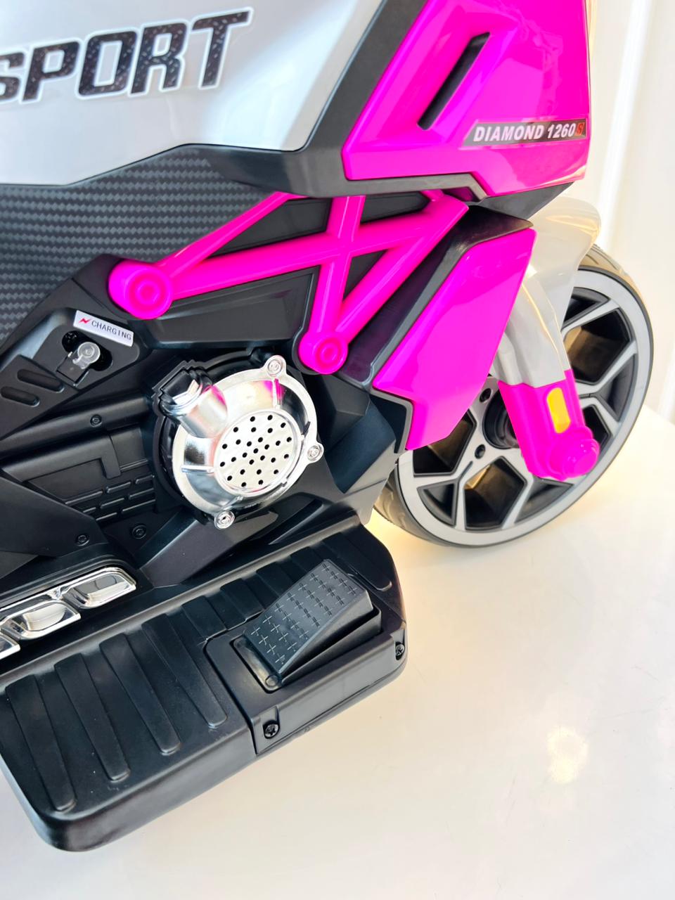 Moto eléctrica infantil Domany rosada