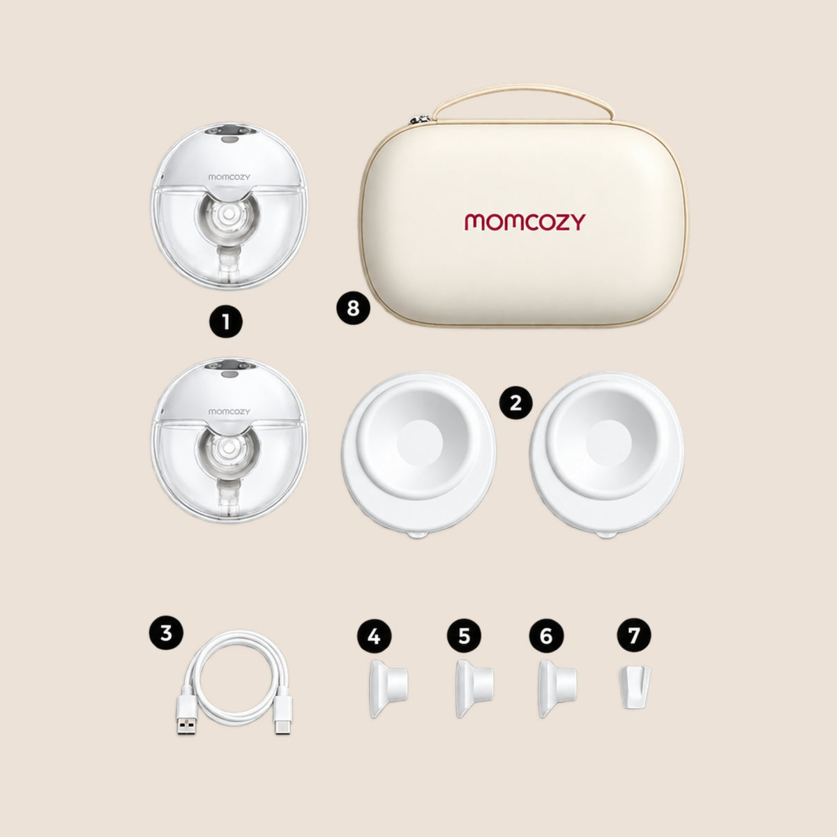 Extractor de leche doble Momcozy M5 Standard manos libres