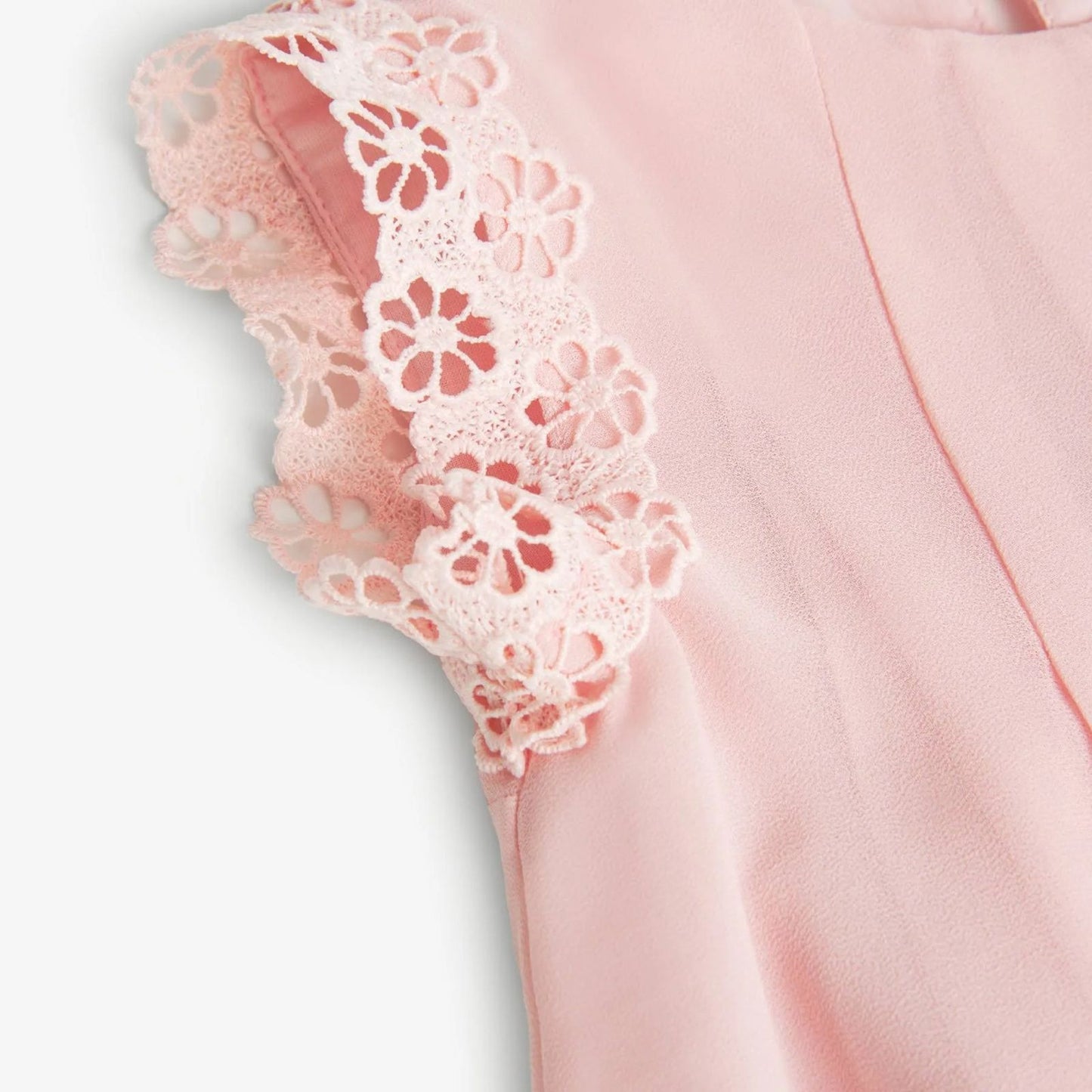 VESTIDO ROSA CON ENCAJE BOBOLI