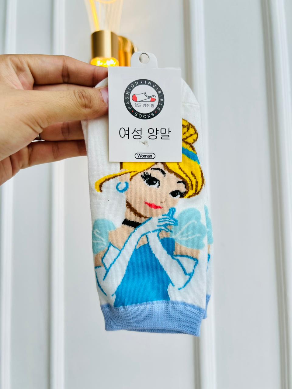 MEDIAS INFANTILES DE ALGODON - DISEÑO PRINCESA
