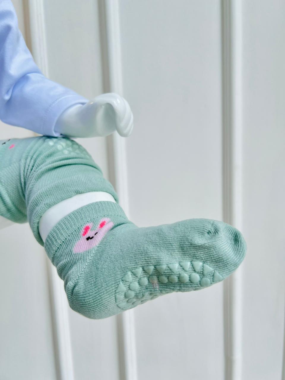 RODILLERA CON MEDIA ANTIDESLIZANTE-AGUAMARINA CONEJO