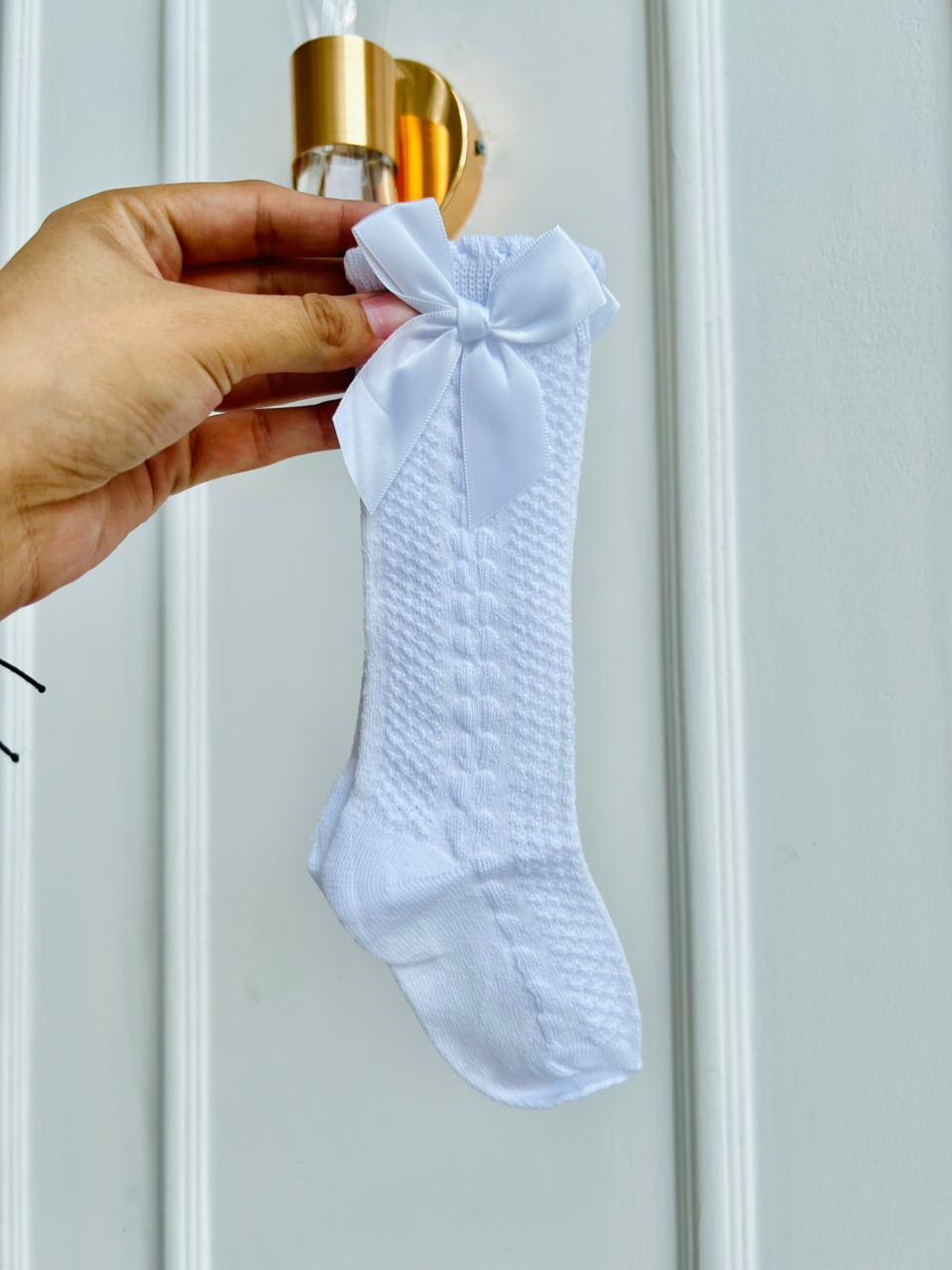 MEDIAS ESPAÑOLAS PARA BEBÉ - COLOR BLANCO - TALLA M