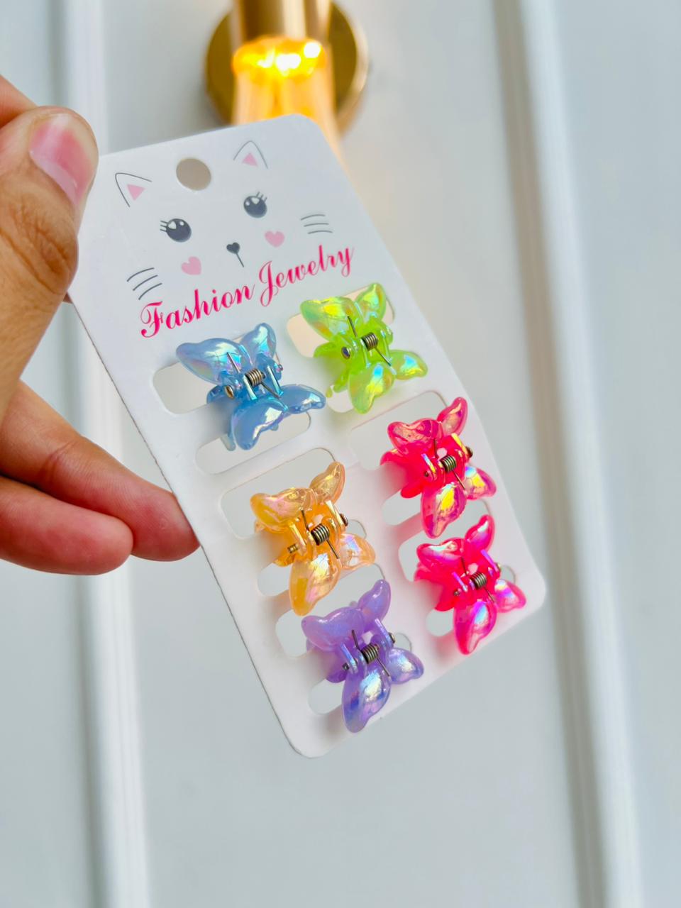 SET DE GANCHOS PARA NIÑA - DISEÑO FLORES - MULTICOLOR