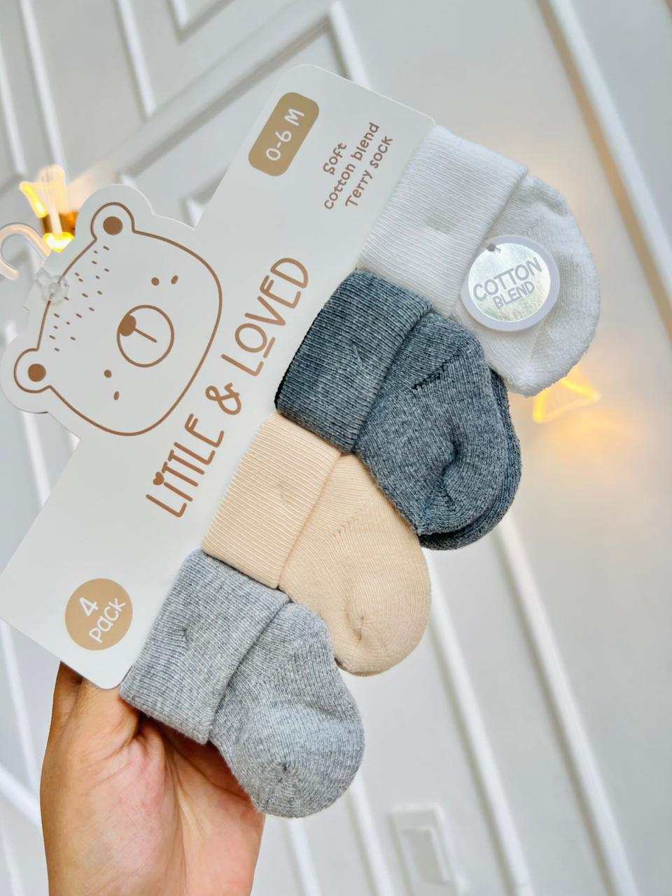SET MEDIAS PLUSH ¨LITTLE & LOVE¨ X3 - 0 A 6 MESES