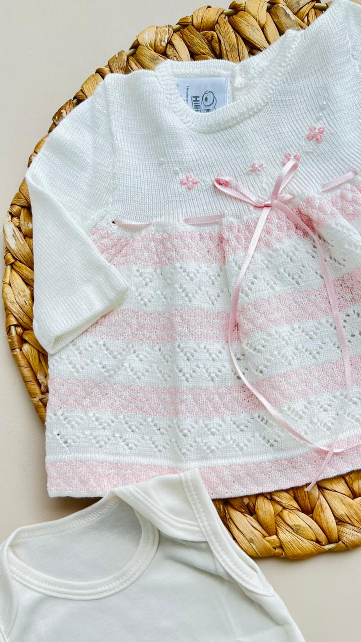 SET TEJIDO PREMIUM PARA RECIΓN NACIDA β CLΓSICO, DELICADO Y LLENO DE AMOR