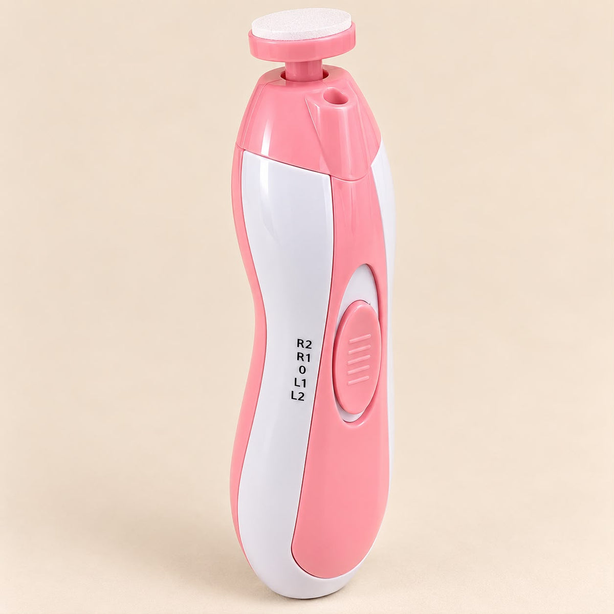 Lima eléctrica de uñas para bebé Kokibebe rosa con 6 cabezales y estuche