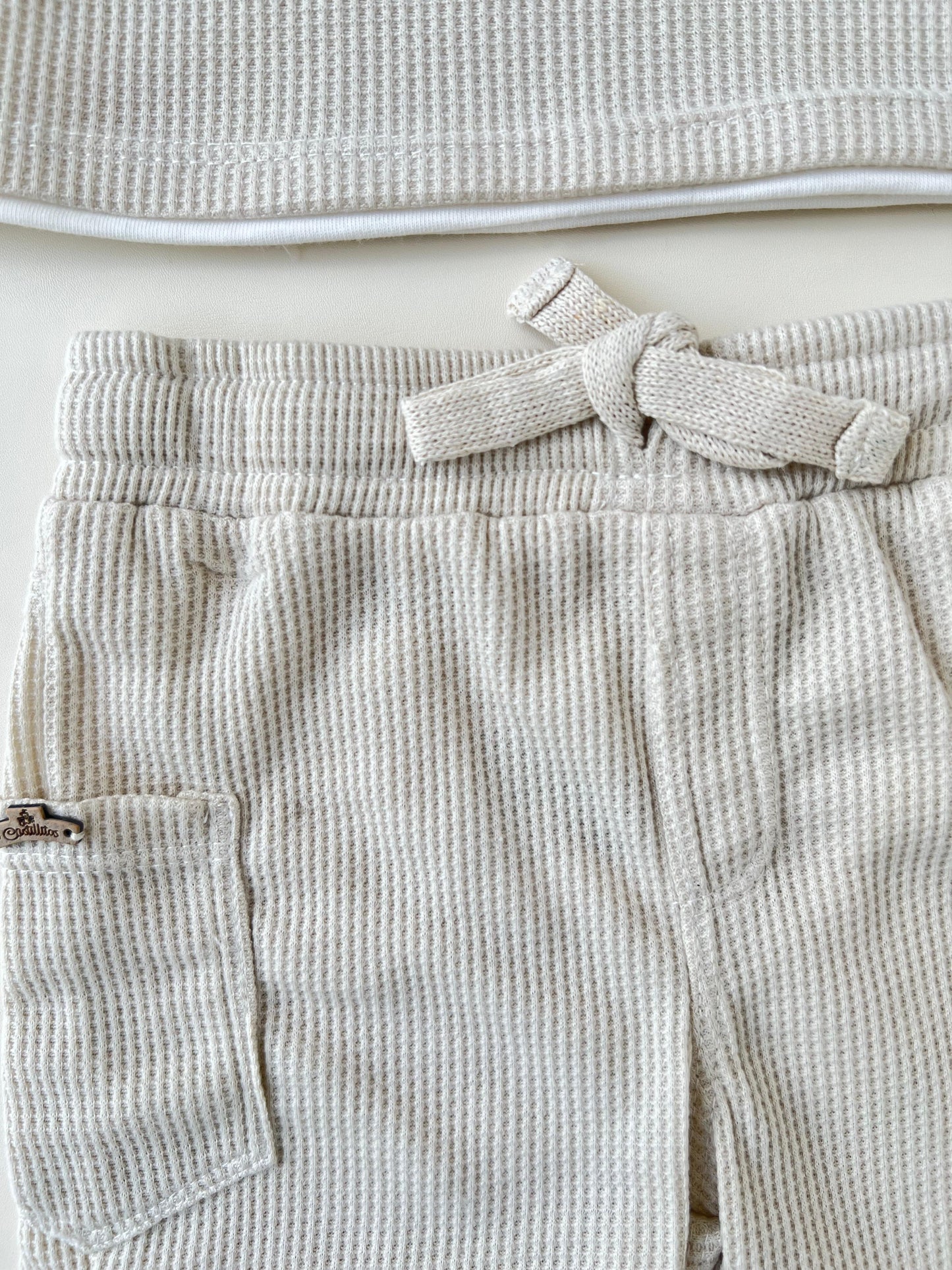 CONJUNTO INFANTIL TEJIDO WAFFLE