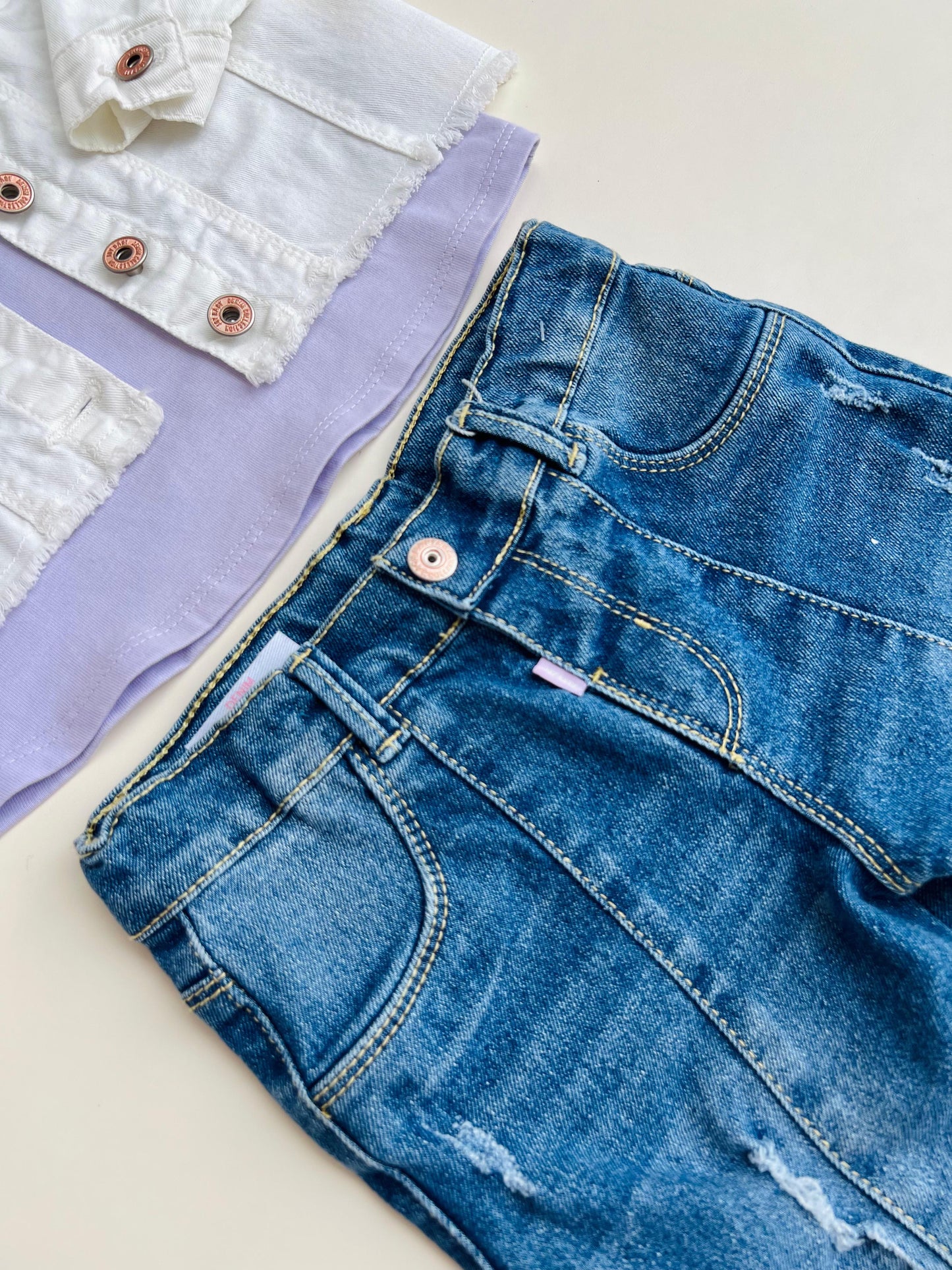 CONJUNTO DENIM TIRAS 3 PIEZAS