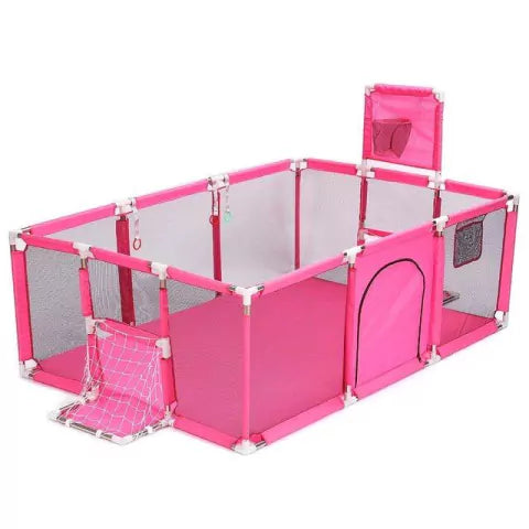 CORRAL DE JUEGOS CON PELOTAS FUCSIA
