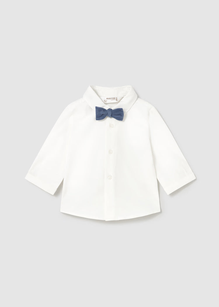 CAMISA EUROPEA DE VESTIR CON CORBATÍN AZUL - MAYORAL