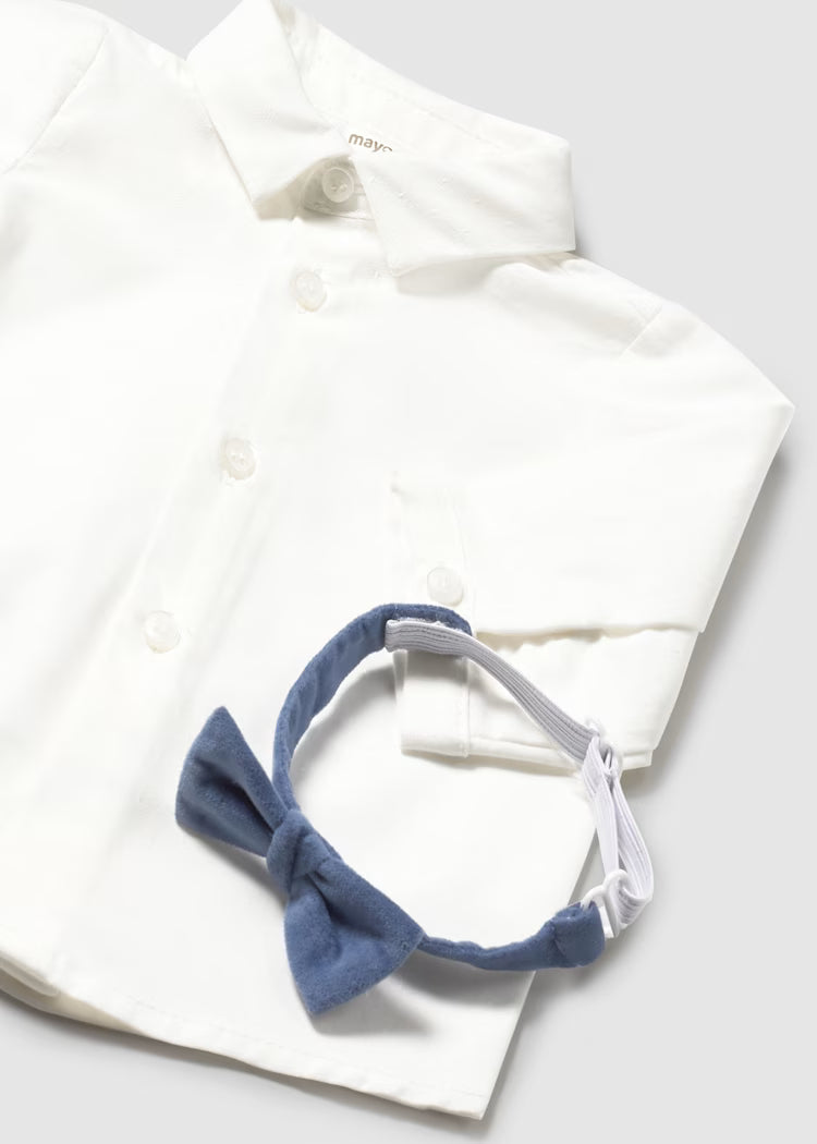 CAMISA EUROPEA DE VESTIR CON CORBATÍN AZUL - MAYORAL
