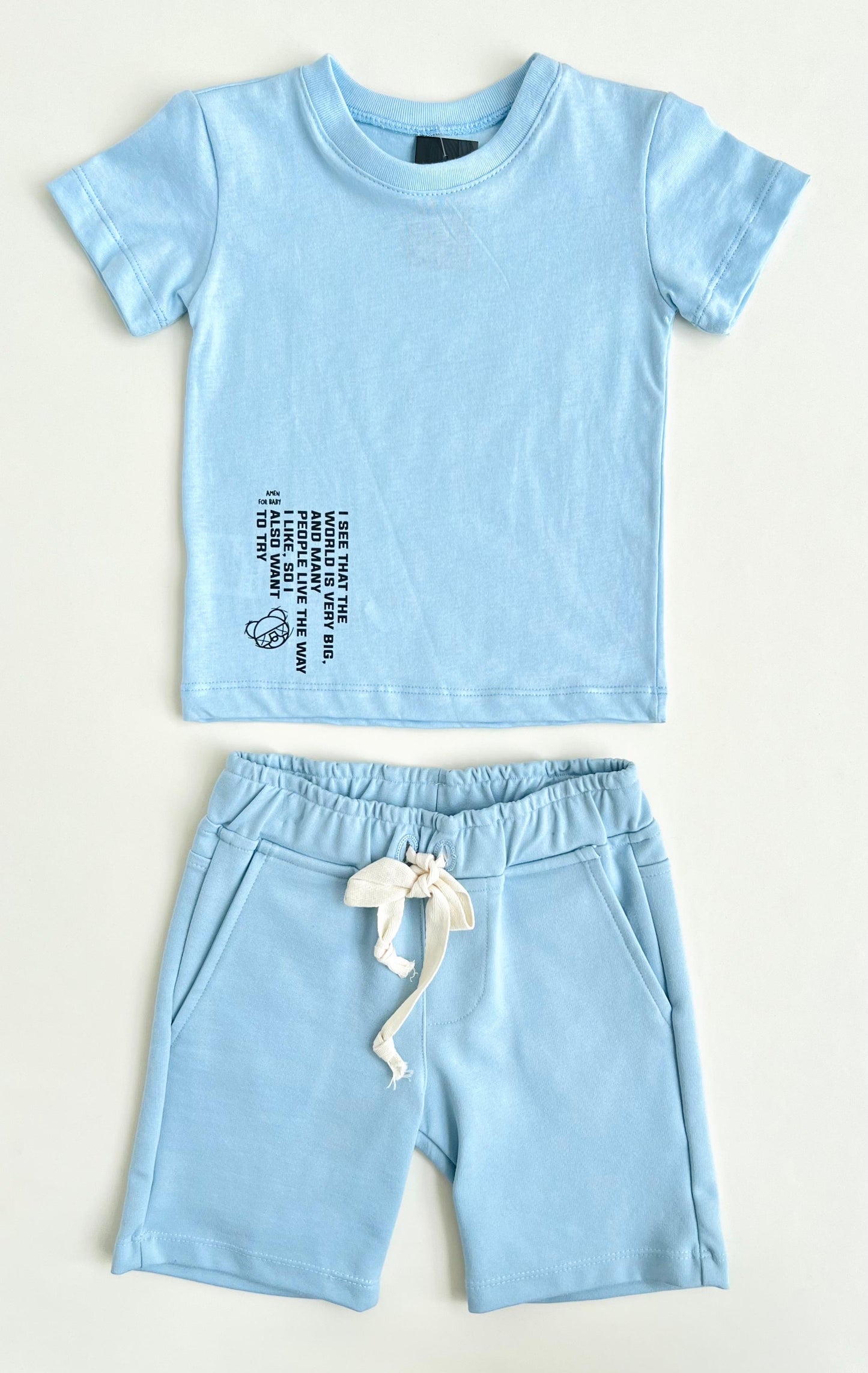SET INFANTIL CON ESTAMPADO DIVERTIDO AMÉN