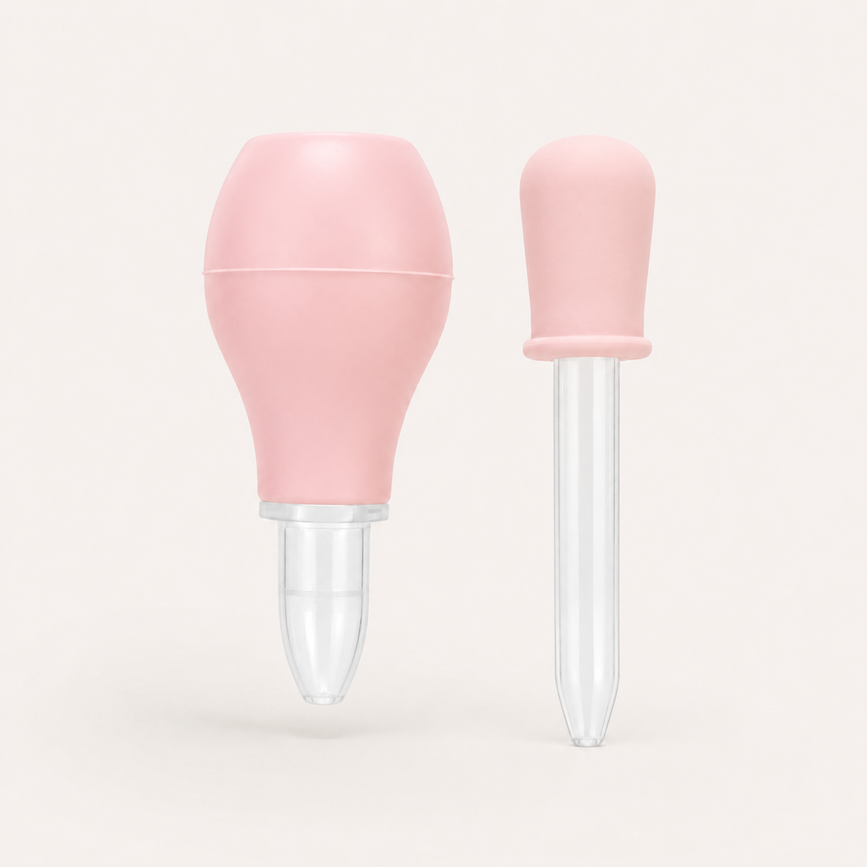 ⭕️Kit Aspirador Nasal y Gotero para Bebé – Silicona Suave, Seguro y Fácil de Usar | Rosa