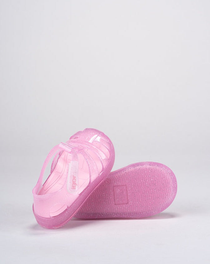 SANDALIAS IGOR STAR GLITTER ROSA