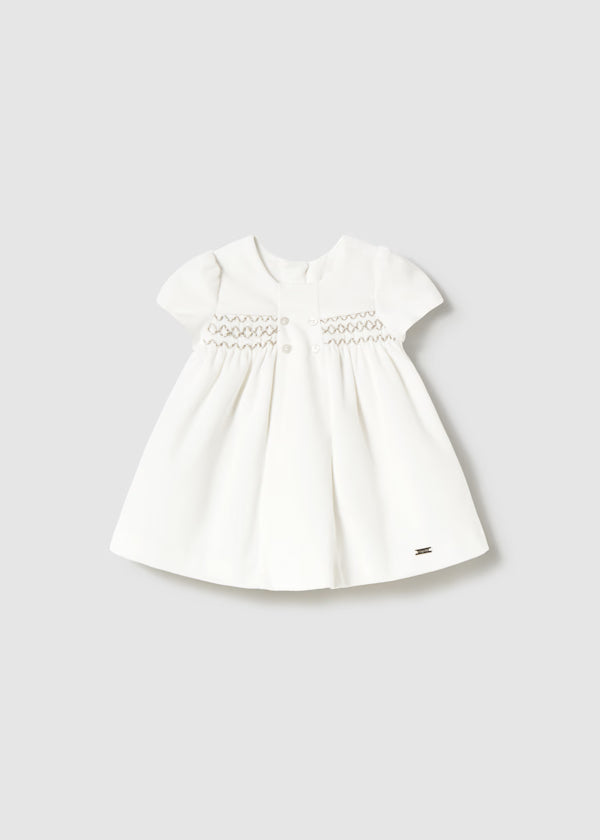 VESTIDO LUX TERCIOPELO MARFIL EUROPEO MAYORAL