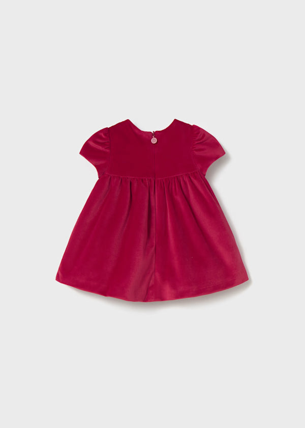 VESTIDO LUX TERCIOPELO ROJO EUROPEO MAYORAL