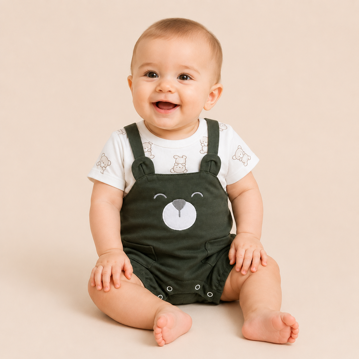 ⭕️ JARDINERA TEDDY BABY MARTIN@S VERDE
