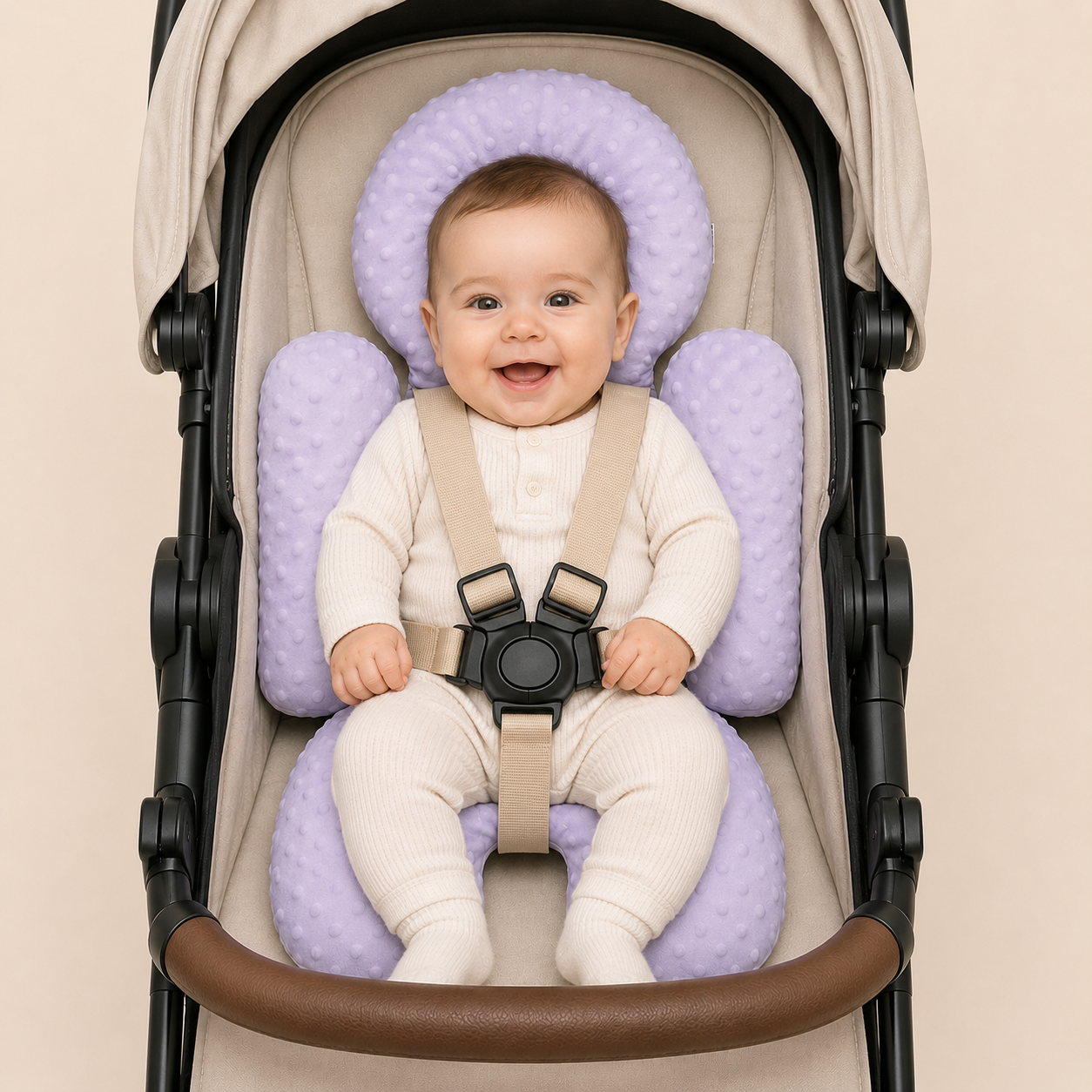ALMOHADA DE COHE para Bebé – Soporte Ergonómico con Almohada Donut