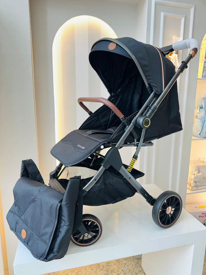 COCHE PASEADOR PLEGABLE MARTIN@S CON PAÑALERA NEGRO