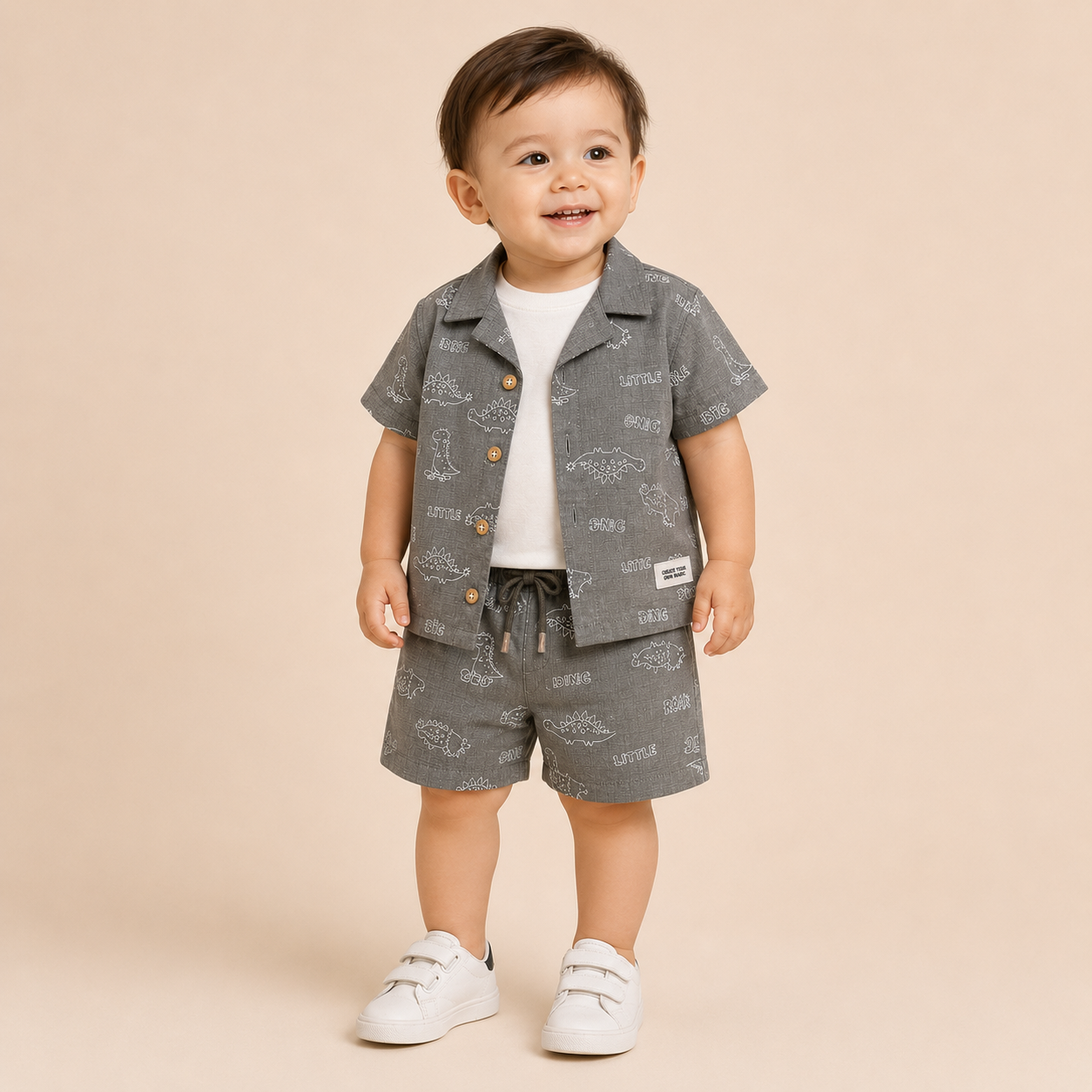 ⭕️ CONJUNTO 3 PIEZAS- JOY BABY - GRIS