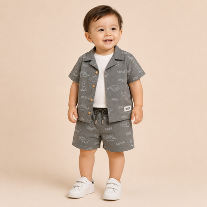 ⭕️ CONJUNTO 3 PIEZAS- JOY BABY - GRIS