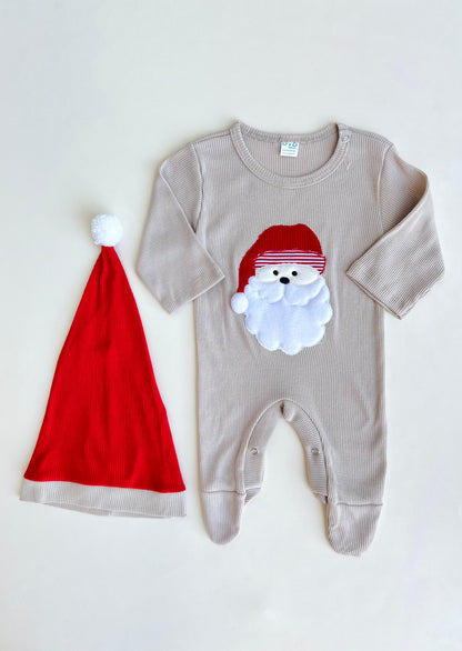 ENTERIZO NAVIDEÑO DE PAPA NOEL CON GORRO