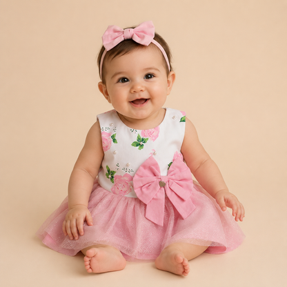 ⭕️ VESTIDO MAJO TULL ROSA| MARA BABY