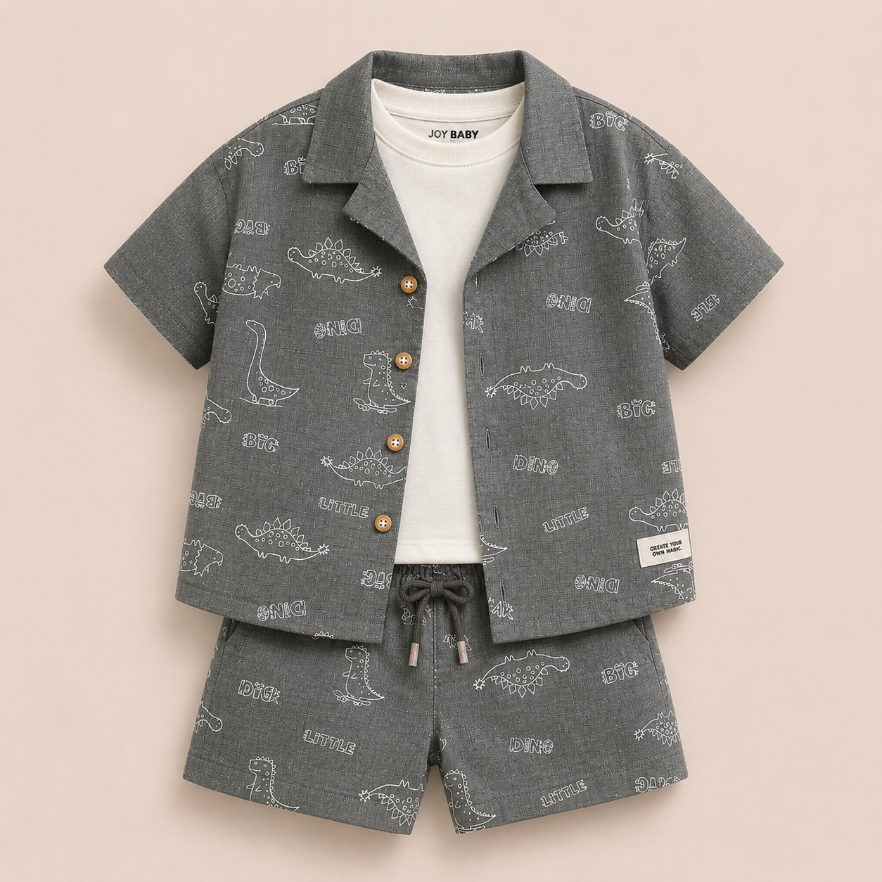 ⭕️ CONJUNTO 3 PIEZAS- JOY BABY - GRIS