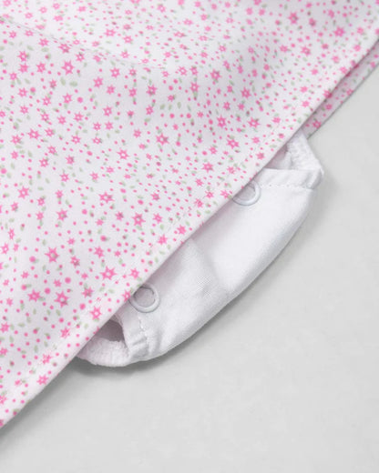 Vestido body de tiras estampado con moño rosa para bebé niña