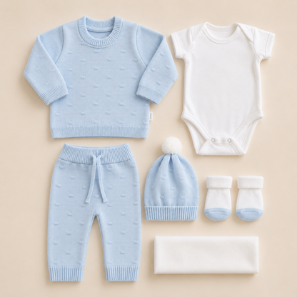 PRIMER DÍA TEJIDO REF. MORGAN- AZUL | MARA BABY