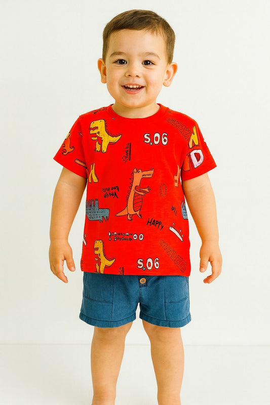 CONJUNTO EUROPEO SHORT DENIM DINO - LOSAN