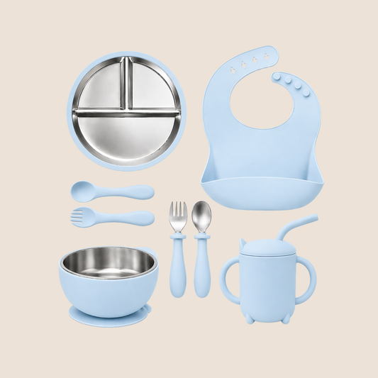 SET DE ALIMENTACION PREMIUM PARA BEBÉ EN SILICONA