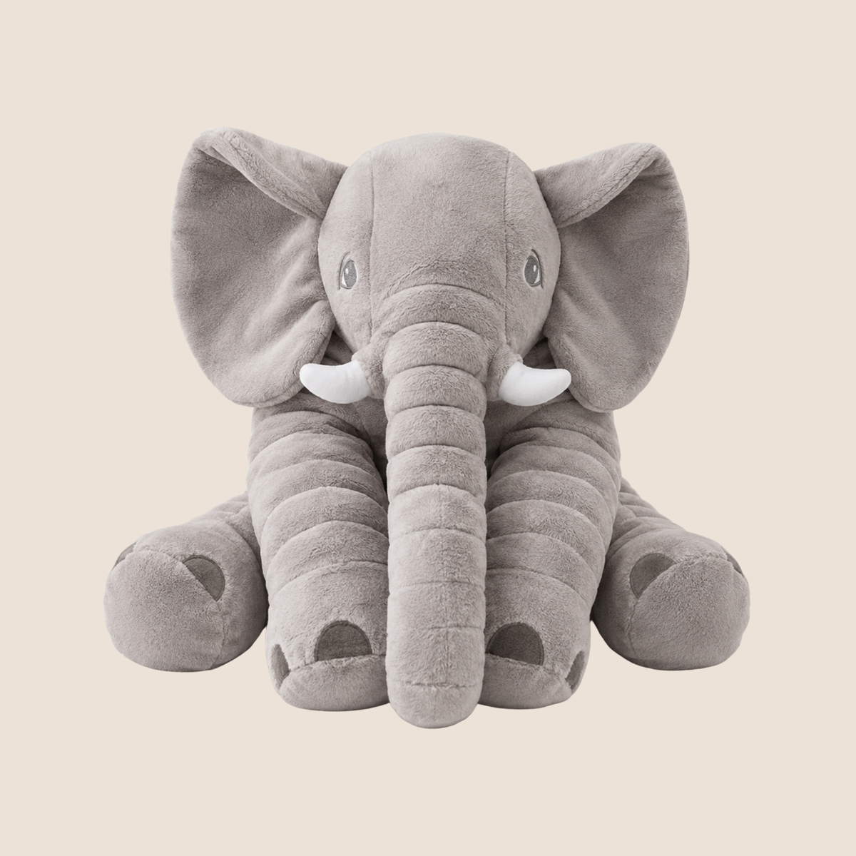 Peluche Elefante con Cobija, Luces y Música — Gris