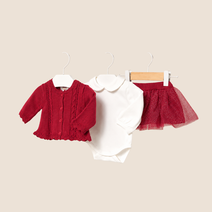 Conjunto 3 Piezas Rebeca Recién Nacida - Mayoral Nueva Coleccion
