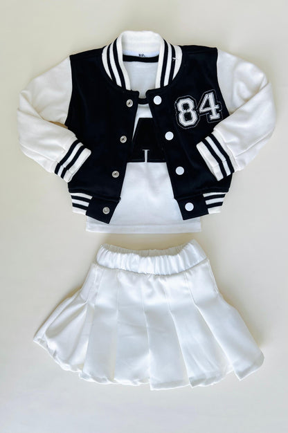 Conjunto Varsity Black & White – 3 Piezas Avalon
