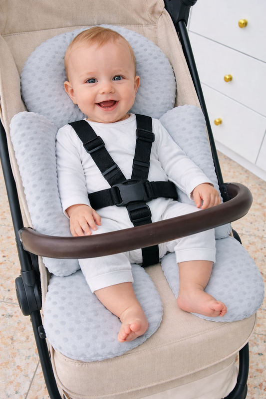 ALMOHADA PARA COCHE DOBLE COLOR GRIS