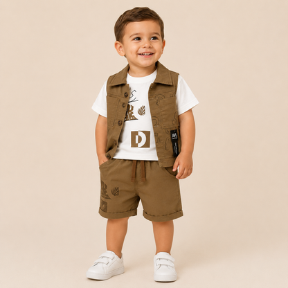 ⭕️ CONJUNTO 3 PIEZAS KIDS terracota | MARA BABY