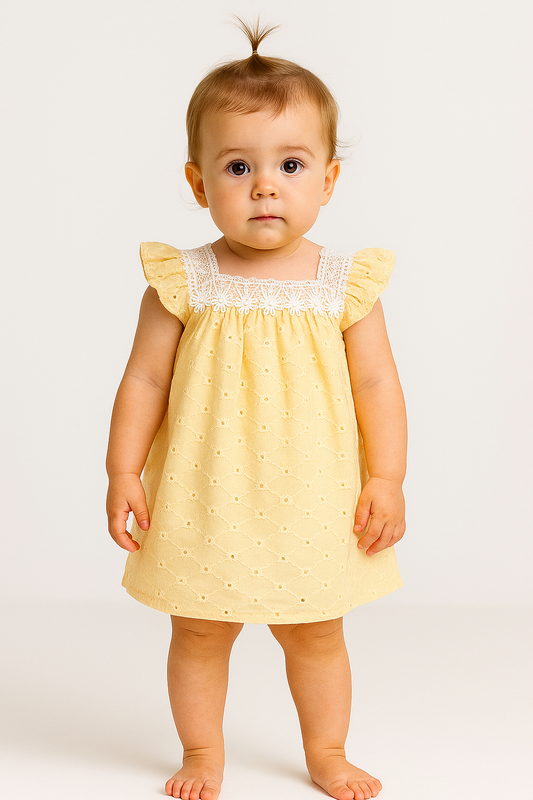 VESTIDO BORDADO PARA BEBÉ MARTIN@S