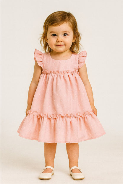 VESTIDO TEXTURIZADO CON MANGAS