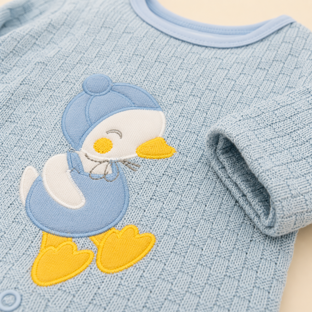 Ajuar Recién Nacido Pingüino Azul 8 Piezas – Mara Baby