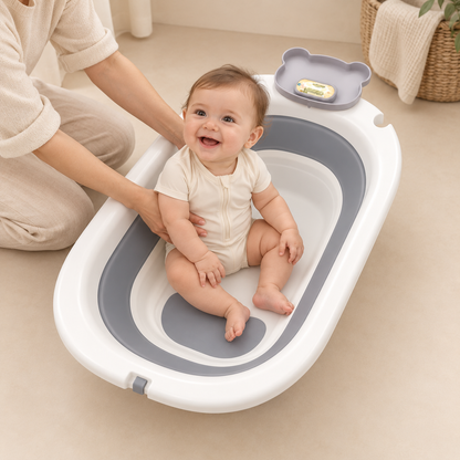 Bañera Plegable para Bebé con Termómetro Digital