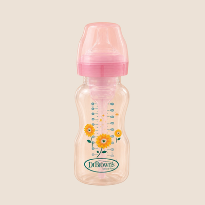 Dr. Brown's Anti-Colic Options+ Biberón Wide-Neck 270ml - Girasoles