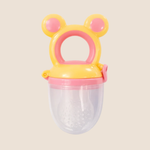 ALIMENTADOR ANTIAHAGO EN SILICONA DISEÑO - OSITO AMARILLO Y ROSADO