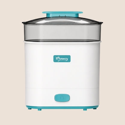 Esterilizador a Vapor Electrico Momeasy 6 Teteros BPA Free (promoción) necesita adaptador para enchufe europeo)