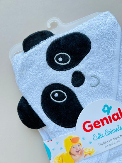 TOALLA BABY CON CAPOTA MUÑECOS GENIAL