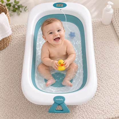 Bañera Plegable para Bebé con Termómetro Digital Maxibaby