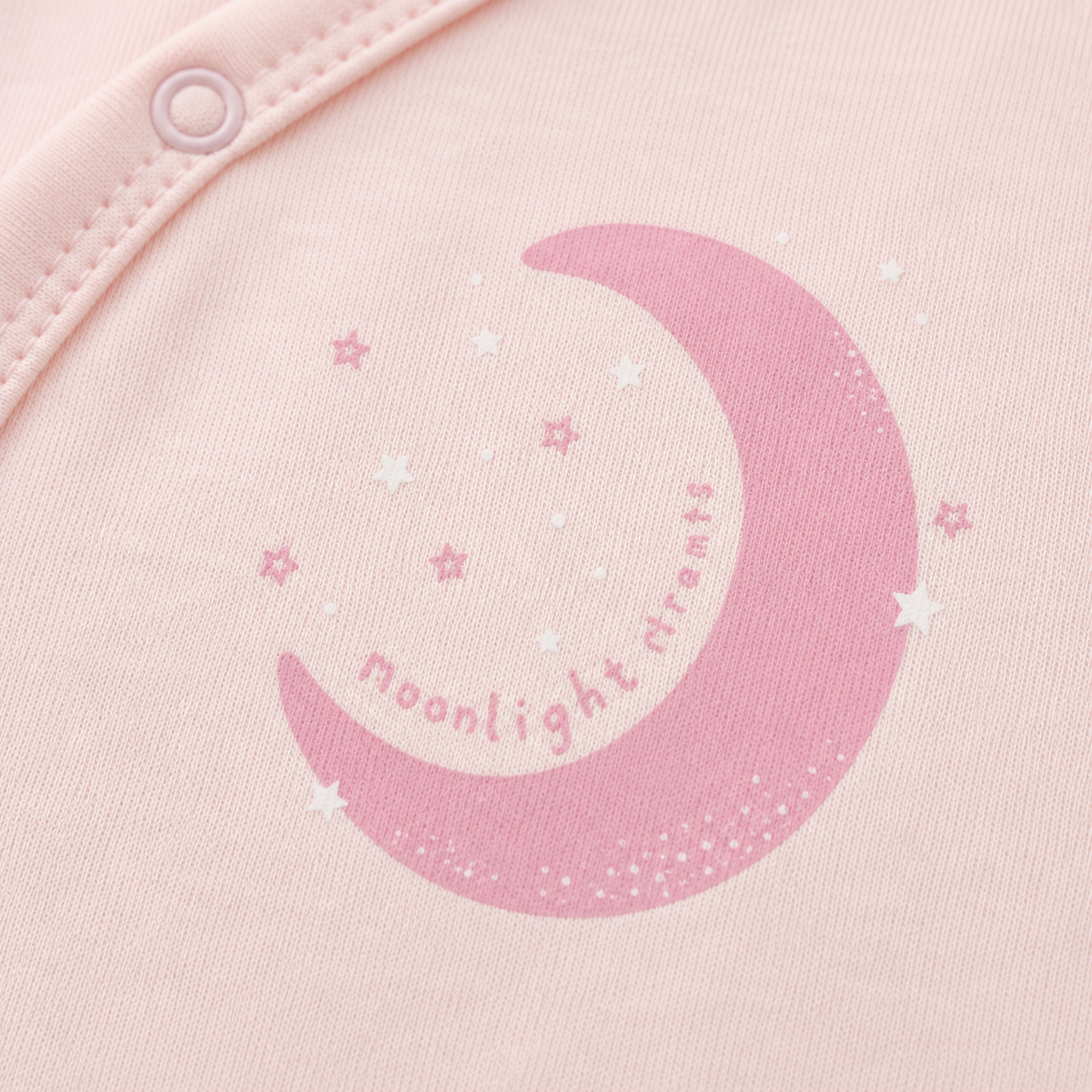 Enterizo Bebe Nina Rosado Luna Moonlight Dreams con Piecitos - PROMO