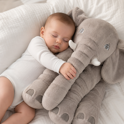 Peluche Elefante con Cobija, Luces y Música — Gris